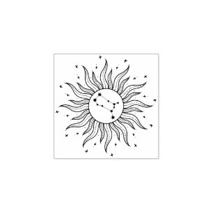 Sello De Caucho Rótulo Sun Horoscope Gemini