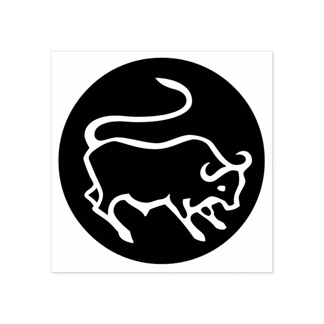 Sello De Caucho Rótulo Taurus Zodiac (Impresión)