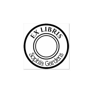 Sello De Caucho Round Ex Libris