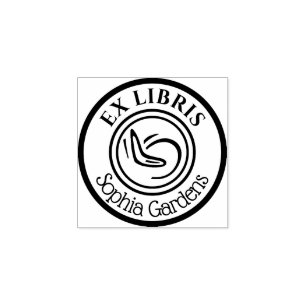 Sello De Caucho Round Ex Libris Boomerang