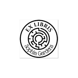 Sello De Caucho Round Ex Libris Labyrinth