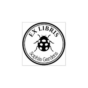 Sello De Caucho Round Ex Libris - Ladybird