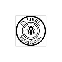 Round Ex Libris Ladybird Motif