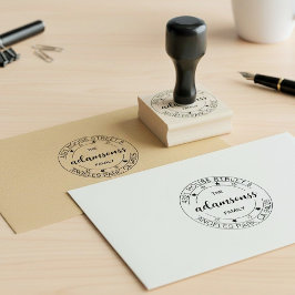 Sello De Caucho Round Family Name Seal | Create Return Address