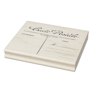 Sello De Caucho Rubbe de plantilla postal postal en blanco