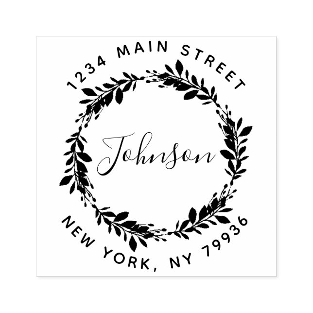 Sello De Caucho Rubo de dirección de devolución de ida y vuelta de (Impresión)