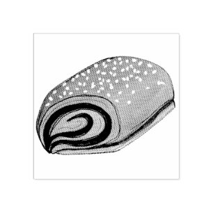 Sello De Caucho Rugelach Judía Polaco Crescent Roll Pastry Bakery