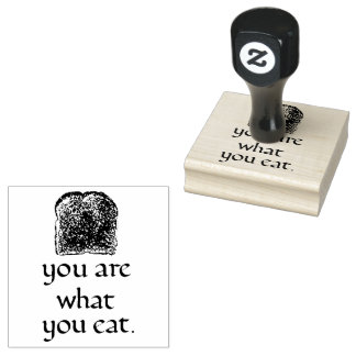 Sello De Caucho Rustic Bread & Handwritten Text Rubber Stamp