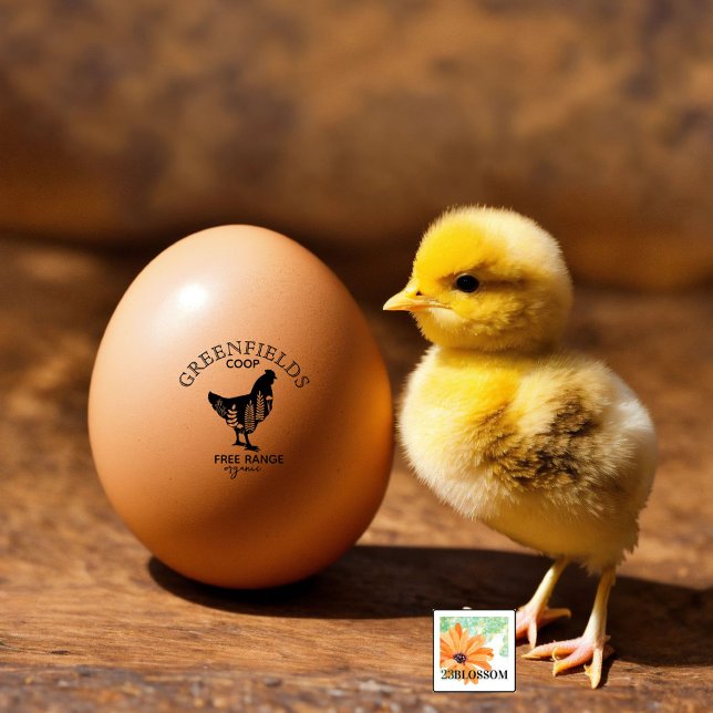 Sello De Caucho RUSTIC floral hen nombre de granja de campo (Subido por el creador)