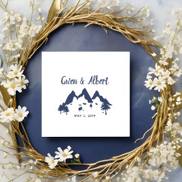 Sello De Caucho Rustic Mountains Wedding Monogram