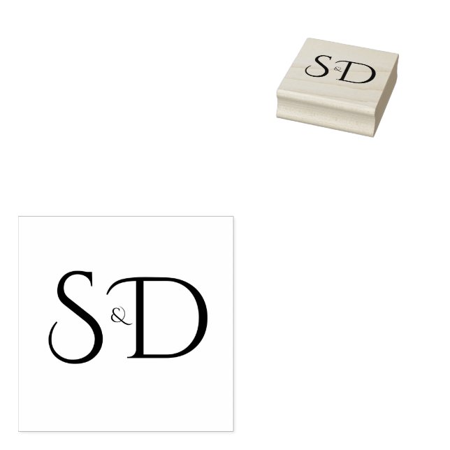 Sello De Caucho Rustic typography elegant wedding  (Sellado)