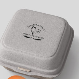 Sello De Caucho Rústica familiar de la granja de pollo