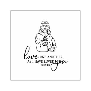 Sello De Caucho Sagrado Corazón de Jesús, las Escrituras se aman m