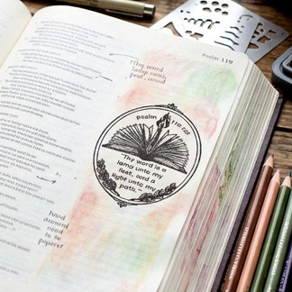 Sello De Caucho Salmo 119:105 personalizado Versículo Bíblico | An