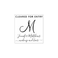 Salon Monograma COVID Temperatura Limpiada Entrada