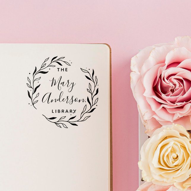 Sello De Caucho Saltos Modernos Y Sencillos De La Biblioteca De (Subido por el creador)