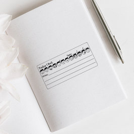 Sello De Caucho Salud Mental, Emojis de seguimiento de los hábitos