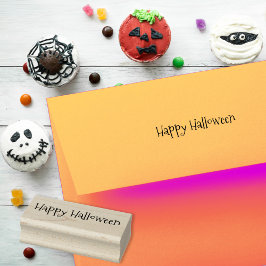 Sello De Caucho Saludos personalizados simples Feliz Halloween div