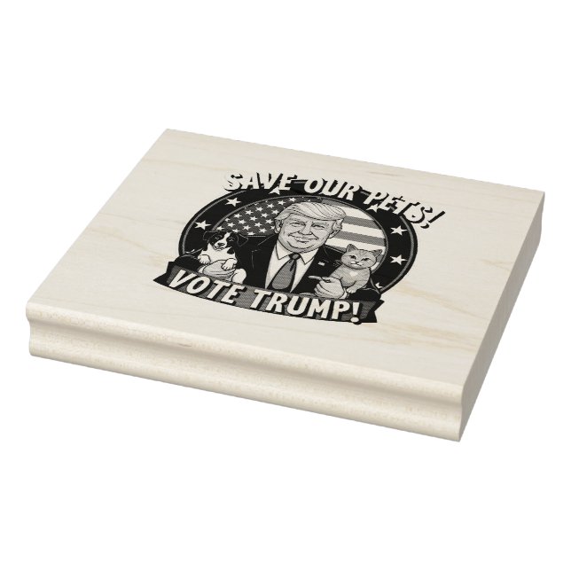 Sello De Caucho Salven a nuestros Mascotas Votan a los Mascotas Tr (Sello)