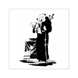 Sello De Caucho San Antonio de Padua Niño Jesús Religioso