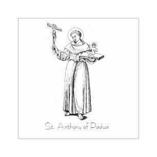 Sello De Caucho San Antonio de Padua Religiosa Católica