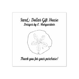 Sello De Caucho Sand Dollar Beach Business Gracias Estampilla