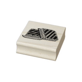 Sello De Caucho Sándwich cubano presionado Ham Cheese Salami PIckl