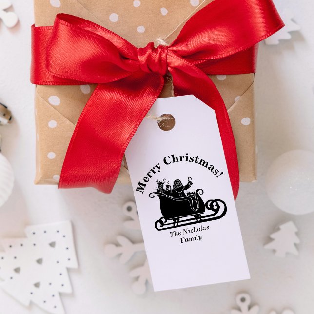 Sello De Caucho Santa, Reno En Navidades De Sleigh Nombre De Famil (Subido por el creador)