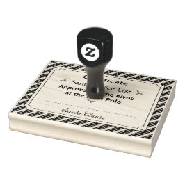 Sello De Caucho Santa's Nice List Certificate Wood Art Stamp