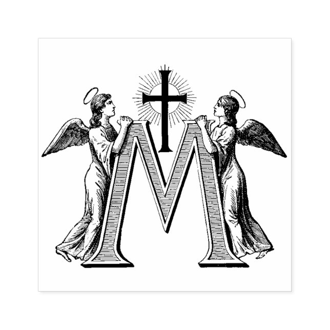 Sello De Caucho Santísima Virgen María Ángeles Marianos (Impresión)