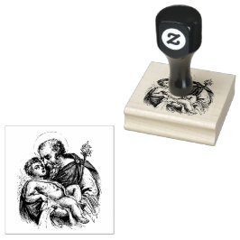 Sello De Caucho Santo José y Niño Jesús Ru