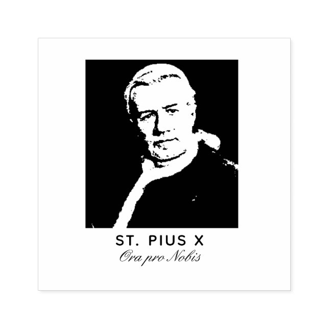 Sello De Caucho Santo Papa Pius X Religiosa Católica (Impresión)