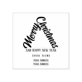 Sello De Caucho sapin avec des mots à personnaliser