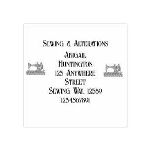 Sello De Caucho sastre de máquina de coser de época