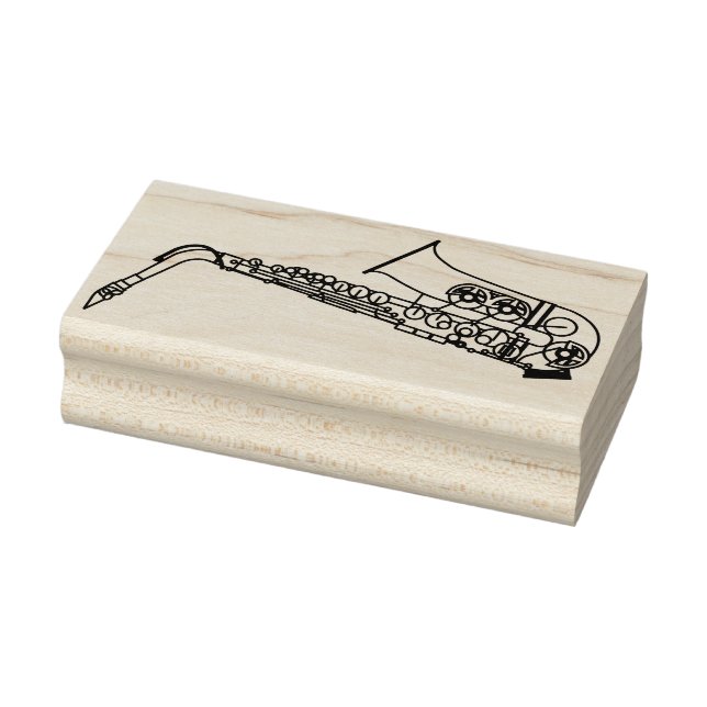 Sello De Caucho Saxophone Musician Band Teacher Rubber Stamp (Sello)