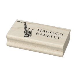 Sello De Caucho Saxophone Musician Band Teacher Rubber Stamp