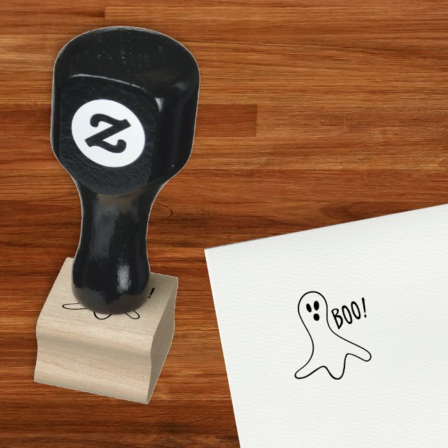 Sello De Caucho Scary Halloween Fantasma BOO niños divertidos muer (Scary Halloween Ghost BOO Fun Kids DIY Art Craft Rubber Stamp)