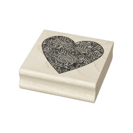 Sello De Caucho Scribbleprints Heart