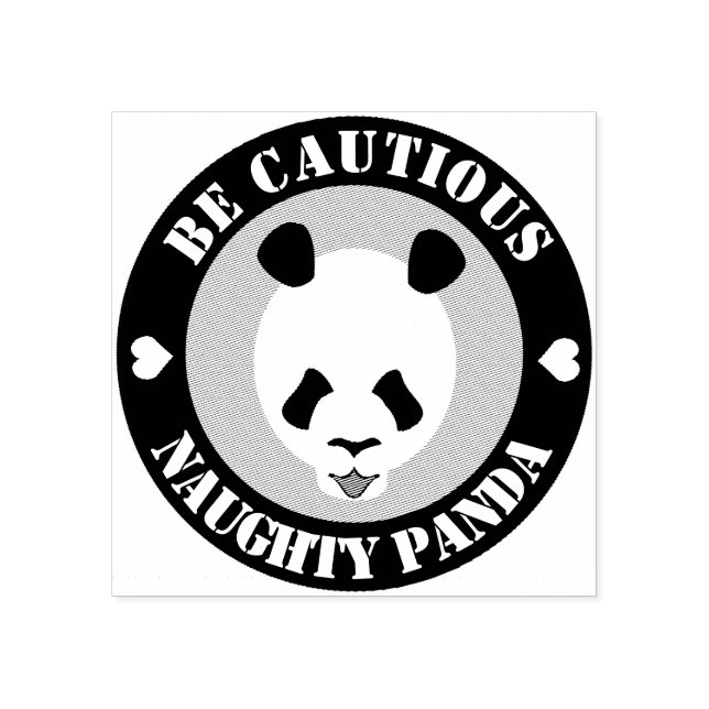 Sello De Caucho Sea cauteloso con el Panda de la nana (Impresión)