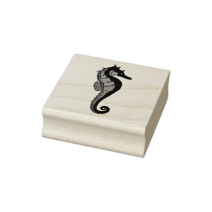 Sello De Caucho Seahorse, mar, caballo, océano, forma