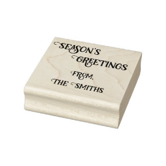Sello De Caucho Season's Greetings Rubber Stamp