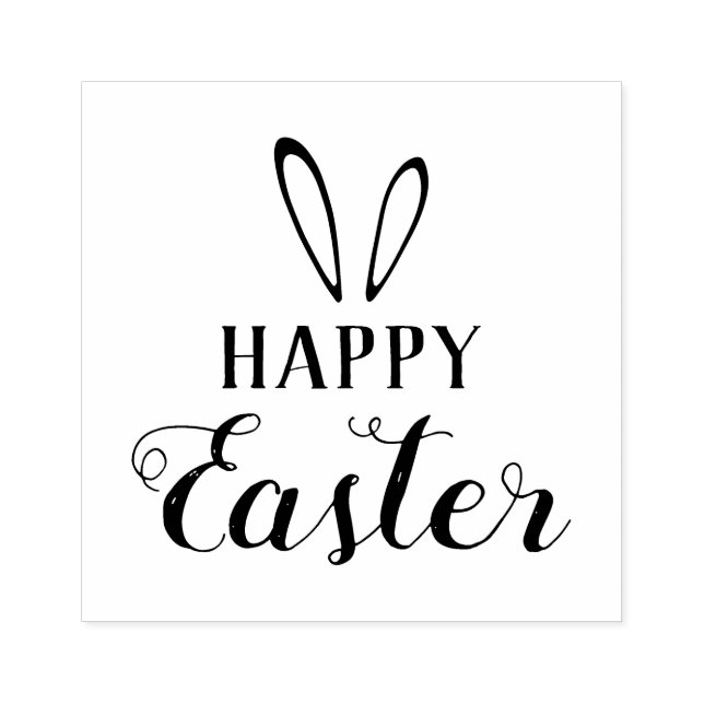 Sello De Caucho Sellado de Pascua DIY. Feliz Pascua. (Impresión)