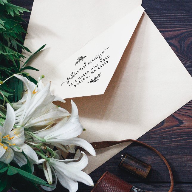 Sello De Caucho Sencilla deja la dirección de retorno del Boda de  (Subido por el creador)