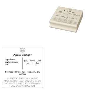 Sello De Caucho Sencilla Ley de Alimentos de Cabaña