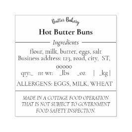 Sello De Caucho Sencilla Ley de Alimentos de Cabaña