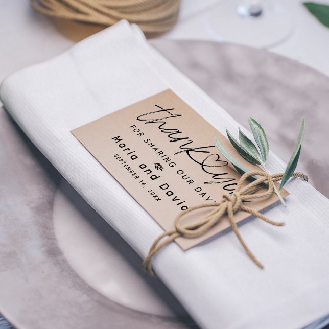 Sello De Caucho Sencilla tarjeta de agradecimiento de boda (Subido por el creador)