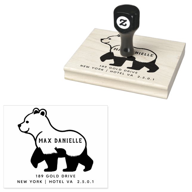 Sello De Caucho Sencillo oso Profesional Negrita Bruja Botánica (Sellado)