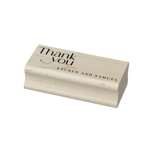Sello De Caucho Sencillo Tipografía Boda Pareja Gracias (Sello)