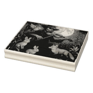 Sello De Caucho Serenade del espantapájaros de la luna completa