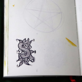 Sello De Caucho Serpiente de flor